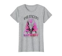 T-shirt Disney con grafica Maleficent Flames Maglietta, Donna, Grigio Melange, S