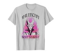 T-shirt Disney con grafica Maleficent Flames Maglietta, Uomo, Argento, S