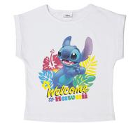 Disney T-Shirt Lilo e Stitch Bambina 8 Anni Maglia Maniche Corte in Cotone 7081