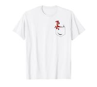 T-shirt Disney Mulan Mushu con tasca sul petto sinistro Maglietta