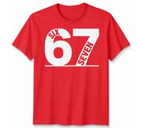 T-shirt divertente 67 Meme Six Seven 6 7 novità scherzo gergale uomo donna...
