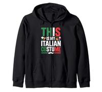 T-Shirt Divertente con Bandiera Italiana This Is My Italian Costume Felpa con Cappuccio