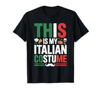 T-Shirt Divertente con Bandiera Italiana This Is My Italian Costume Maglietta