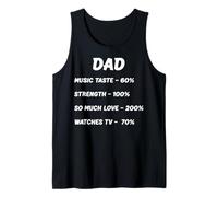 T-shirt divertente da uomo con etichetta nutrizionale per la festa del papà Canotta