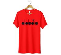 T-Shirt Divertente Dio Boia Maglietta Tshirt Logo Fake Diadora S M L XL XXL