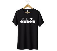 T-Shirt Divertente Dio Boia Maglietta Tshirt Logo Fake Diadora S M L XL XXL