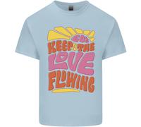 T-Shirt Divertente Hippy Pace Bambini 60S Keep The Love Flowing
