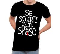 T-Shirt Divertente Matrimonio Se Squirti Ti Sposo Vero Bomber addio al celibato