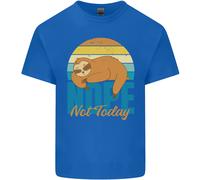 T-Shirt Divertente Per Bambini Pigro No Oggi