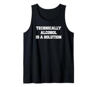 T-Shirt Divertente Technically Alcohol Is a Solution Canotta