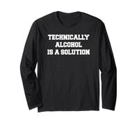 T-Shirt Divertente Technically Alcohol Is a Solution Maglia a Manica