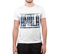 T-Shirt Divertente Uomo Maglietta Maniche Corte con Stampa Tifosi Interisti Amala, Colore: Bianco, Taglia: S