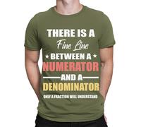 T-shirt divertenti da uomo donna tra numeratore e denominatore amanti della...