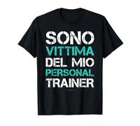 T-Shirt Divertenti Palestra Scritte Vittima Personal Trainer Maglietta