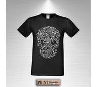 T-Shirt divertenti teschio macabro bicicletta morte elegante moda slim uomo donn