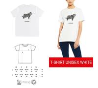 T-shirt DONN ORIGAMI DOG KOMONDOR cane DSHIRT DESIGNED SHIRT cotone bio DSHIRT14