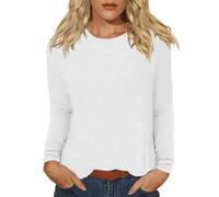 T-Shirt Donna Abbigliamento Primavera Tops Estate Respirante Fitness Camicia di Lino Stampa Estivi Basic Tecnica Bluse Particolari Palestra Maglietta Cotone Donna 01-White XL
