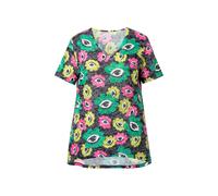 T-shirt donna Angel of Style taglie forti linea A fantasia "occhi fiori". 843562