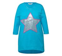 T-shirt donna Angel of Style taglie forti linea A paillettes stella scollo a V