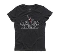 T-shirt donna Angus Young Rules News Highway to Hell chitarra guitar