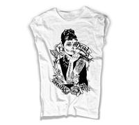T-shirt donna Audrey Hepburn tattoo tattoed tatuaggio Colazione da Tiffany Holly