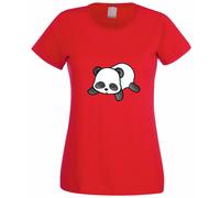 T-SHIRT DONNA BABY PANDA ADDORMENTATO MAGLIETTA LADY SLEEPS animale dolce sweet