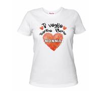 t-shirt donna bianca scritta ti voglio tanto bene nonna regalo festa compleanno