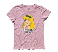 T-Shirt Donna C'era Una Volta... Pollon... Combina Guai - La Petite Olympe et Les dieux - 100% Cotone 185 gr/mq (XL, Rosa)