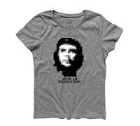 T-shirt donna CHE GUEVARA PIXEL VIVA LA RESOLUTION stella rossa rivoluzione