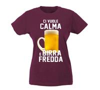 T-shirt Donna - Ci vuole calma e birra fredda