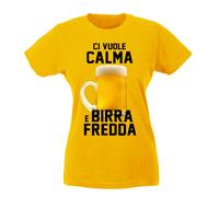 T-shirt Donna - Ci vuole calma e birra fredda