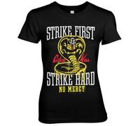 T-Shirt Donna Cobra Kai - Colpisci Primo - Colpisci Forte - Nessuna Pietà