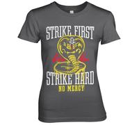 T-Shirt Donna Cobra Kai - Colpisci Primo - Colpisci Forte - Nessuna Pietà