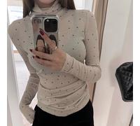 T-shirt donna contemporanea manica lunga girocollo perfetta per la moda quotidia