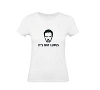 T-Shirt Donna Cotone Basic Super vestibilità Top qualità - Dr. House It's Not Lupus - Divertente Humor Made in Italy (Bianco, M)