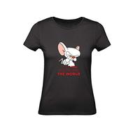 T-Shirt Donna Cotone Basic Super vestibilità Top qualità - I Want You to Take Over The World - Divertente Humor Made in Italy (Nero, S)