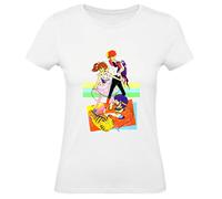 T-Shirt Donna Cotone Basic Super vestibilità Top qualità - Kiss Me Licia - Divertente Humor Made in Italy (Bianco, L)