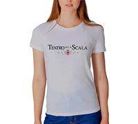 T-Shirt Donna Cotone Basic Super vestibilità Top qualità. Made in Italy. Maitre DE BALLE TATRO della Scala di Milano Etoile Internazionale (XS, Bianco)