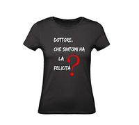 T-Shirt Donna Cotone Basic Super vestibilità Top qualità - Mi fido di Te - Divertente Humor Made in Italy (Nero, S)