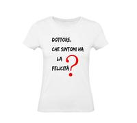 T-Shirt Donna Cotone Basic Super vestibilità Top qualità - Mi fido di Te - Divertente Humor Made in Italy (Bianco, XL)