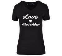 T-Shirt Donna Cotone Girocollo Love Moschino W4H1928 C74 Nero