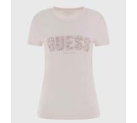 T-Shirt Donna Cotone Manica Corta Guess W4YI33I3Z14 A60W Rosa
