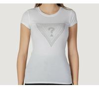 T-Shirt Donna Cotone Manica Corta Guess W5GI43KA0Q1 G011 Bianco