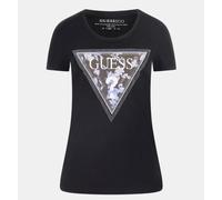 T-Shirt Donna Cotone Manica Corta Guess W5RI00J1314 JBLK Nero