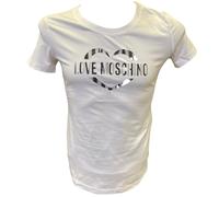 T-Shirt Donna Cotone Slim Love Moschino W4H1925 A00 Bianco