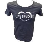 T-Shirt Donna Cotone Slim Love Moschino W4H1925 C74 Nero