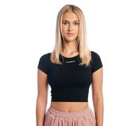T-shirt donna cropped Aura slim a manica corta Black 1 St