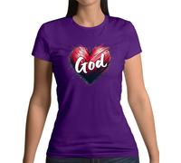T-Shirt Donna Cuore D'Amore - Prega Chiesa Ama Dio Gesù Religione Padre