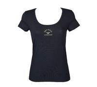 T-shirt donna EMPORIO ARMANI maglietta manica corta cotone elasticizzato artico
