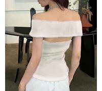 T-shirt donna Essential spalle scoperte slim fit manica corta per giornate casua